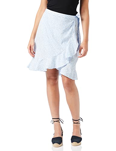 VERO MODA Damen Vmhenna Ga Noos Wrap Short Skirt Wickelrock, Blue Bell, XS EU von VERO MODA