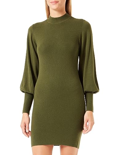 VERO MODA Damen VMHOLLYKARISPUFF LS Highneck Dress GA BO Kleid, Rifle Green, M von VERO MODA