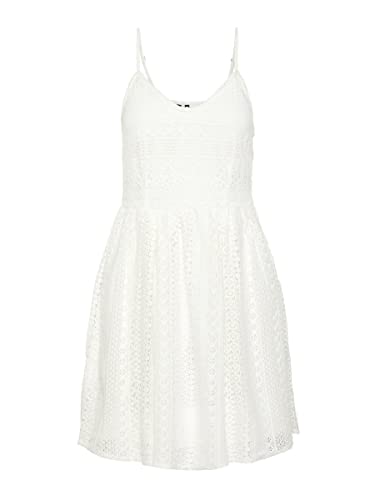 VERO MODA Damen VMHONEY LACE Pleated Singlet Dress WVN Kleid, Snow White, S von VERO MODA