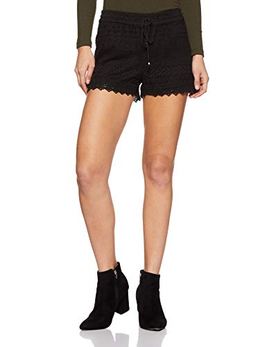 VERO MODA Damen VMHONEY LACE WVN Shorts, Schwarz (Black), Normal von VERO MODA