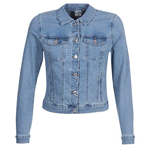 VERO MODA Damen VMHOT SOYA LS Denim Jacket Mix GA N 10193085, Light Blue Denim, XS von VERO MODA