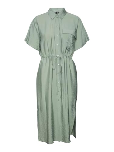 VMIRIS S/S Shirt Calf Dress WVN GA NOOS von VERO MODA
