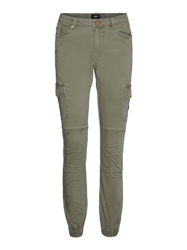 VERO MODA Damen VMIVY MR Ankle Cargo Pants NOOS Hose, Ivy Green, L/32 von VERO MODA