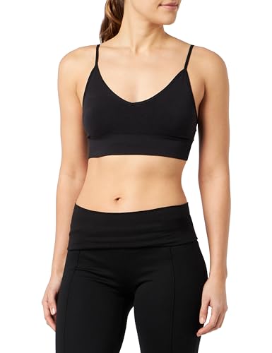 VERO MODA Damen VMJACKIE Seamless Crop GA NOOS Top, Black, L/XL von VERO MODA