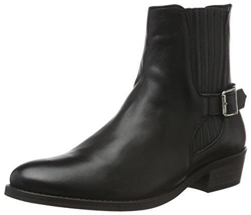 Vero Moda Damen VMJEANET Leather Biker Boots, Schwarz (Black), 41 von VERO MODA