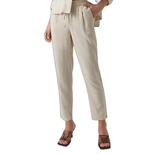 VERO MODA Damen VMJESMILO Ankle Pants WVN GA NOOS Hose, Silver Lining, L von VERO MODA