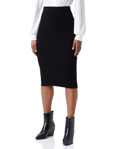 VERO MODA Damen VMKARIS HW BELOWKNEE Skirt GA Boo Rock, Black, XS von VERO MODA