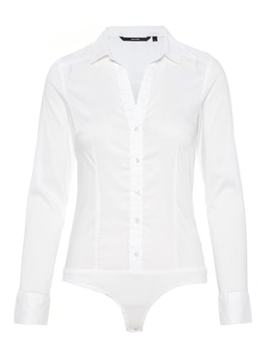 VERO MODA Damen Vmlady L/S G-string New Noos Langarmshirt, Snow White, M EU von VERO MODA