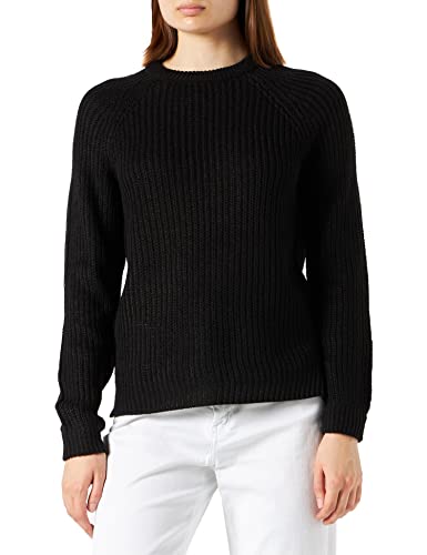 VERO MODA Damen VMLEA LS O-Neck Blouse PI NOOS Pullover, Black, L von VERO MODA