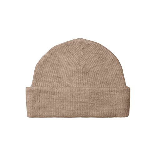 VERO MODA Damen VMLEFILE Short Beanie NOOS Beaniemütze, Silver Mink/Detail:W. Melange, ONE Size von VERO MODA