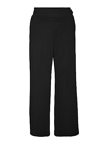 VERO MODA Damen VMLIVA HW Wide Pant NOOS Hose, Black, XL/32 von VERO MODA