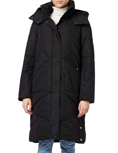 VERO MODA Damen VMLOUISE Zigzag Long Coat NOOS Mantel, Black, M von VERO MODA