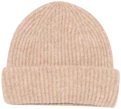 VERO MODA Damen VMLUCA Rib Beanie GA NOOS Mütze, Brown Lentil/Detail:Melange, One Size von VERO MODA