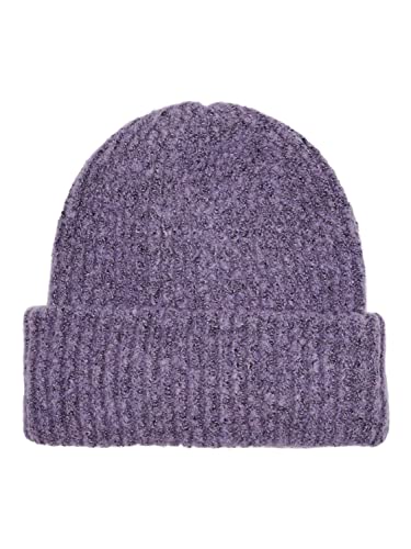 VERO MODA Damen VMLUNA Rib Beanie GA NOOS Mütze, Sand Verbena/Detail:Melange, One Size von VERO MODA