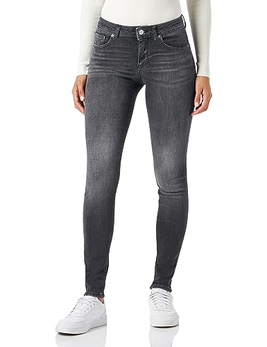 VERO MODA Damen VMLUX MR Slim RI1105 NOOS Jeans, Black/Detail:Washed, S/34 von VERO MODA