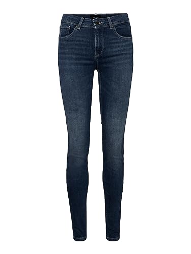 VERO MODA Damen VMLUX MR Slim RI3136 NOOS Jeans, Medium Blue Denim, L/34 von VERO MODA