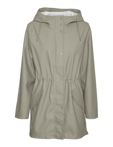 VERO MODA Damen Vmmalou Coated Jacket Noos Kurzjacke, Abbey Stone, XL von VERO MODA