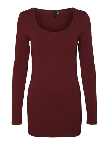 VERO MODA Damen VMMAXI My LS Soft Long U-Neck, Cabernet, L von VERO MODA