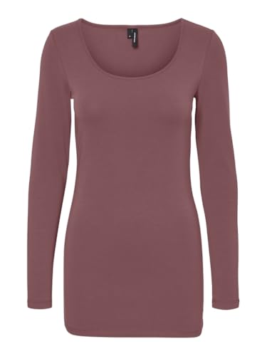 VERO MODA Damen VMMAXI My LS Soft Long U-Neck, Rose Brown, XL von VERO MODA