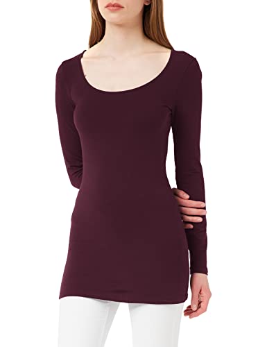 Vero Moda Damen VMMAXI My LS Soft Long U-Neck NOOS' Langarmshirt, Rot (Port Royale), 42 (Herstellergröße: X-Large) von VERO MODA