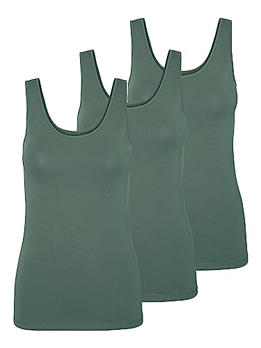 VERO MODA Damen VMMAXI My Soft UU Tank TOP GA 3PACK. Laurel Wreath/Laurel Wreath &. XXL von VERO MODA