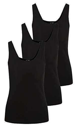 VERO MODA Damen VMMAXI My Soft UU Tank TOP GA 3er Pack. Black/Black & Black. L von VERO MODA