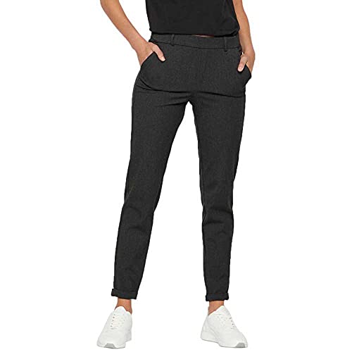 VERO MODA Damen VMMAYA MR Loose SOLID Pant NOOS 10225280, Dark Grey Melange, S/34 von VERO MODA