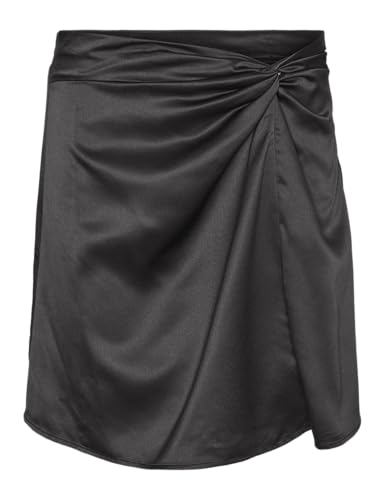VERO MODA Damen VMMERLE Short Knot Skirt WVN GA Minirock, Black, L von VERO MODA