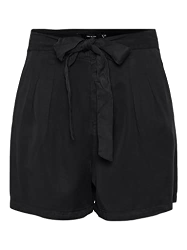 VERO MODA Damen VMMIA HR Loose Summer Shorts GA NOO 10209543, Black, XS von VERO MODA