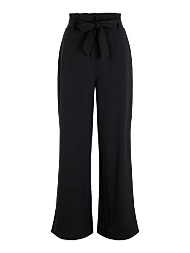 VERO Moda Damen VMMILLA HR Loose Paperbag Pant NOOS Hose, Schwarz (Black Black), W(Herstellergröße: XS) von VERO MODA