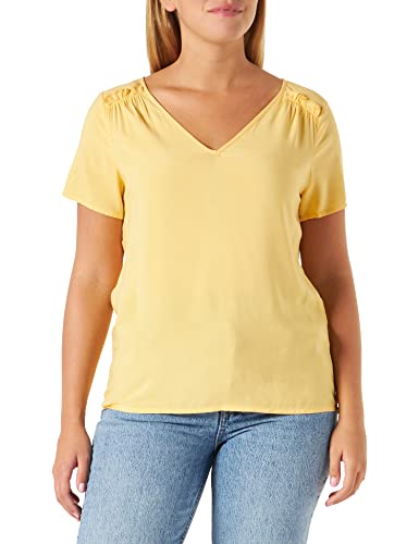 VERO MODA Damen VMNADS SS Shoulder Frill TOP WVN GA T-Shirt, Cornsilk, M von VERO MODA