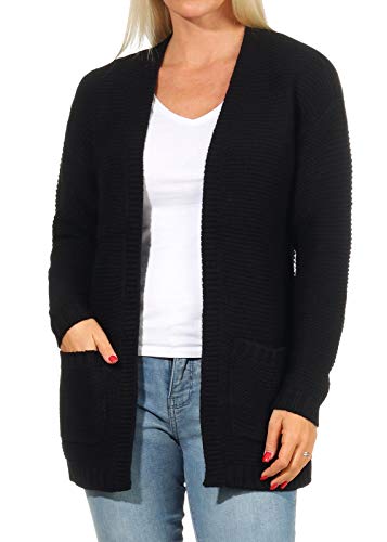 VERO MODA Damen Vmno Name Ls Cardigan Noos Strickjacke, Schwarz, XS EU von VERO MODA