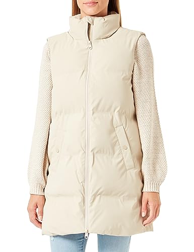 VERO MODA Damen VMNOE AW23 Coated Waistcoat BOOS Weste, Oatmeal, M von VERO MODA