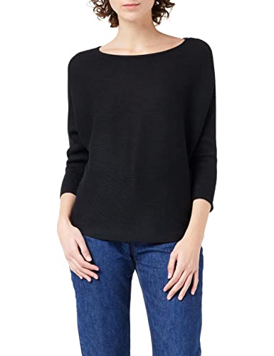 VERO MODA Damen VMNORA 3/4 Boatneck Blouse NOOS 10210570, Black, XS von VERO MODA