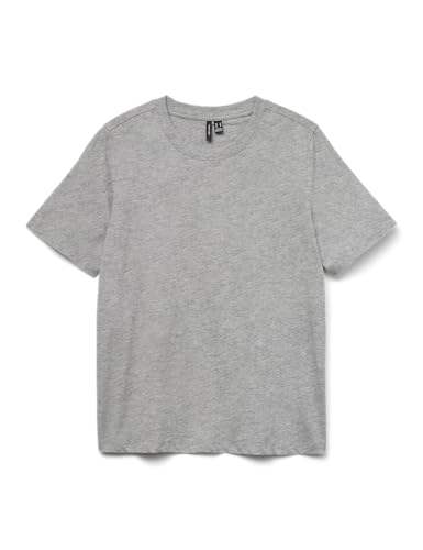 VERO MODA Damen VMPAULINA SS GA JRS NOOS T-Shirt, Light Grey Melange, XS von VERO MODA