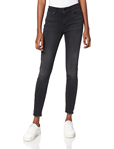 Vero Moda Damen VMPEACH MR Skinny ANK Cut RI1100 NOOS Jeans, Black Denim, XL/30 von VERO MODA