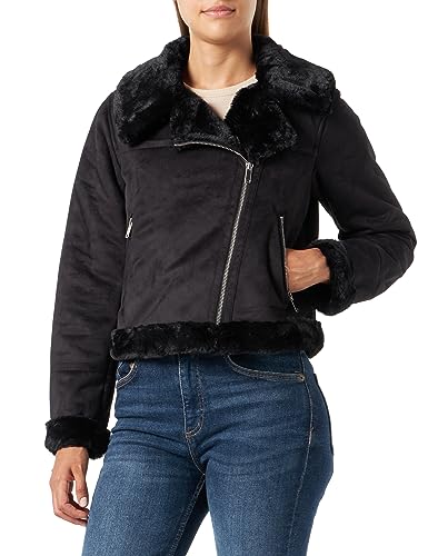 VERO MODA Damen Vmpeggy Faux Suede Jacket Boos Jacke, Black, L VERO MODA Damen Vmpeggy Faux Suede Jacket Boos Jacke, Black, L von VERO MODA