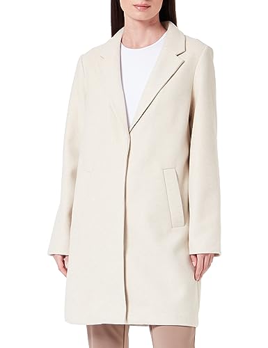 VERO MODA Damen Vmpop Coat Noos Mantel, oatmeal, L von VERO MODA