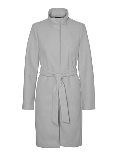 VERO MODA Damen VMPOPALLY Coat BOOS Mantel, Light Grey Melange, L von VERO MODA