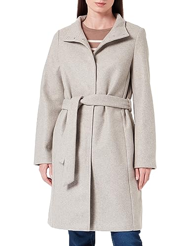 VERO MODA Damen VMPOPALLY Coat BOOS Mantel, Silver Mink/Detail:Melange, L von VERO MODA