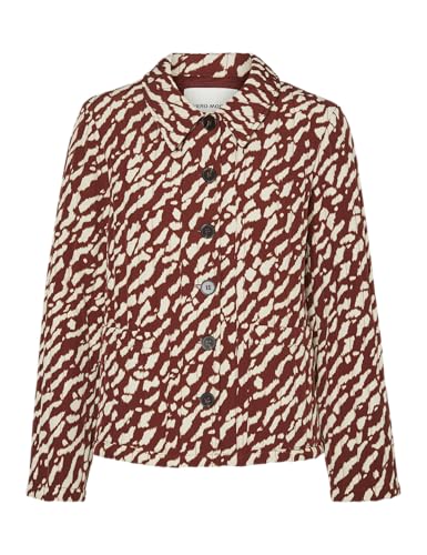VERO MODA Damen VMRIE RONIA L/S Jacket WVN BTQ Steppjacke, Fired Brick/AOP:RIE, M von VERO MODA