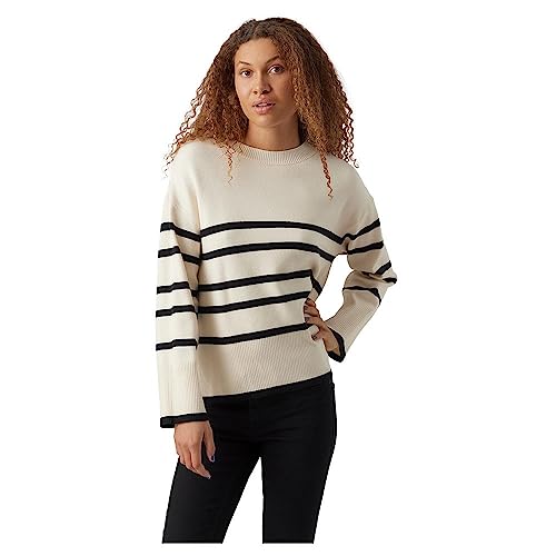 VERO MODA VMSABA LS O-Neck Stripe Pullover GA NOOS von VERO MODA