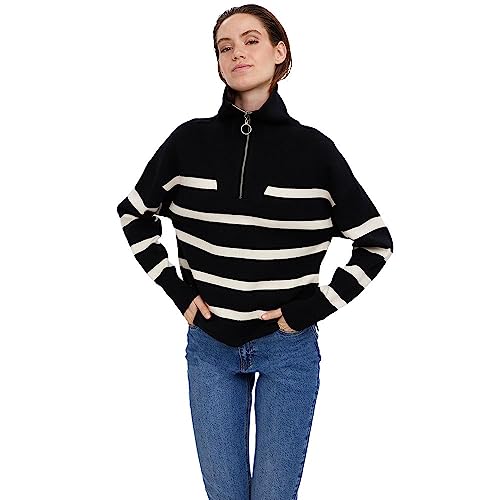 VERO MODA VMSABA Stripe LS Highneck Blouse GA NOOS von VERO MODA