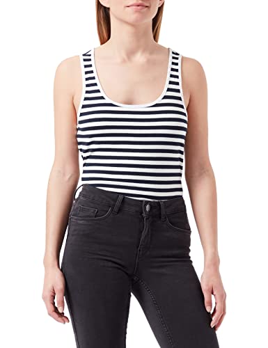 Vero Moda Damen VMSAILOR SABBI Tank NOOS Top, Navy Blazer/Stripes:Snow White, XL von VERO MODA