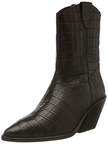 VERO MODA Damen VMSIBEA LEATHER BOOT Stiefelette, Black Coffee, 36 EU von VERO MODA