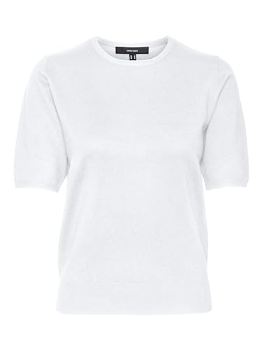 VERO MODA Damen VMSILJE 2/4 O-Neck GA NOOS Pullover, Bright White, Large von VERO MODA