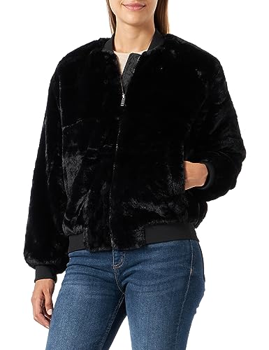 VERO MODA Damen VMSONJAMIE Short Faux FUR Jacket BOOS Jacke, Black, S von VERO MODA