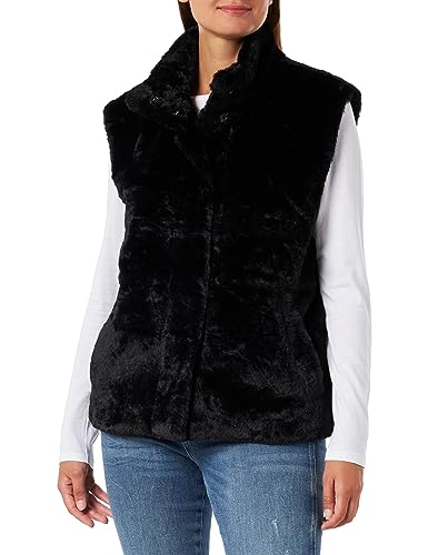 VERO MODA Damen VMSONJAPOPPY Faux FUR Waistcoat BOOS Weste, Black, XS von VERO MODA