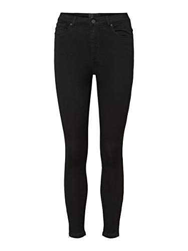 VERO MODA Damen VMSOPHIA HW S Ankle Zip J VI110 GA Jeans, Black, S von VERO MODA