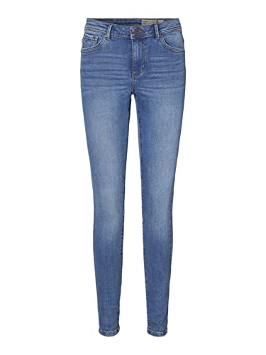 VERO MODA Damen VMTANYA MR S Piping Jeans VI349 GA 10222531, Mittelblauer Denim, XXL/34 von VERO MODA